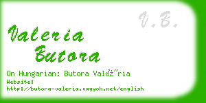 valeria butora business card